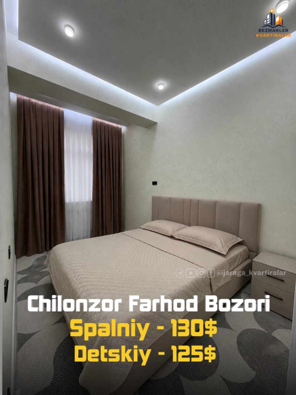 3 xonali kvartira chilonzorda