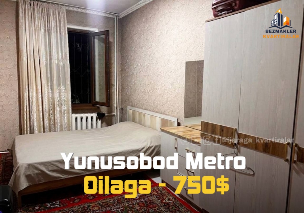 3 xonali kvartira yunusobodda