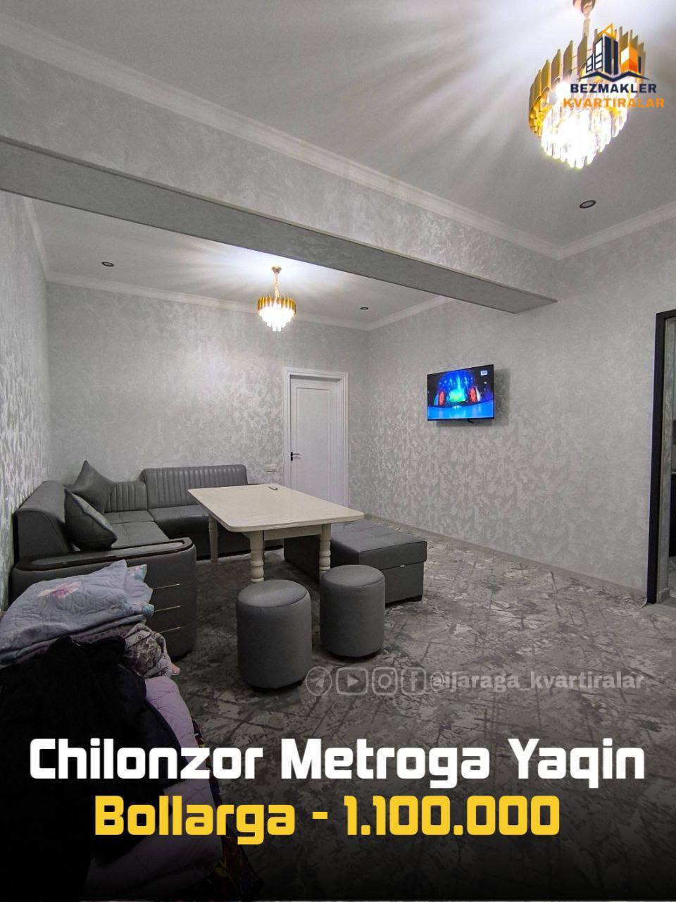 3 xonali kvartira chilonzorda