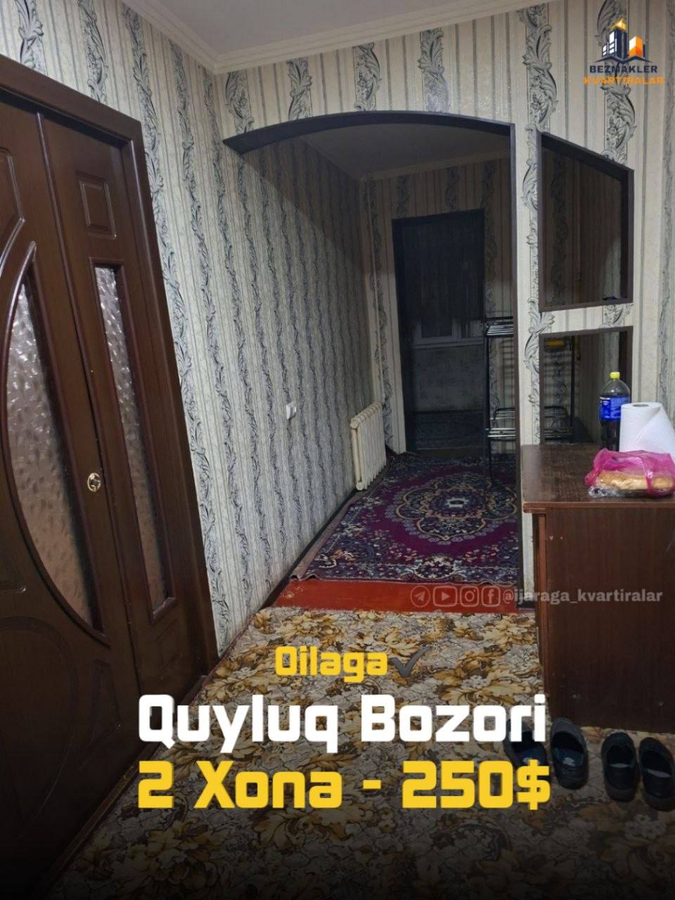 3 xonali kvartira bektemirda