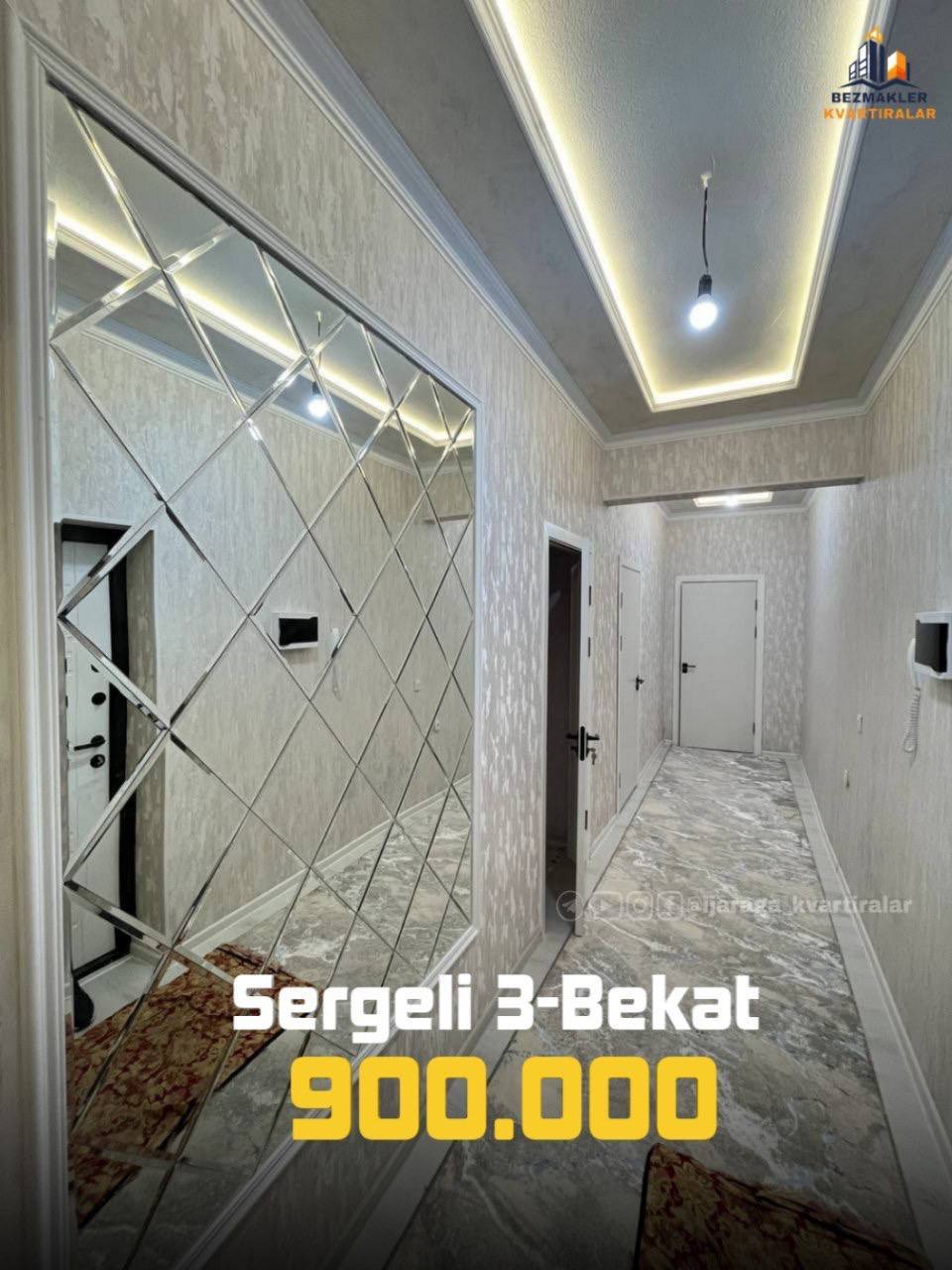 3 xonali kvartira sergelida